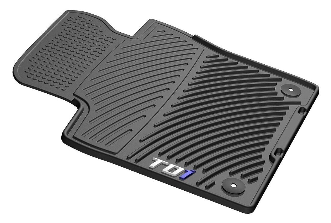 VW Floor Mat Set - Front and Rear (All-Weather) (Black) (TDI) 5C1061550B041